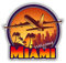 Welcome To Miami Travel Label Hochwertigen Auto-Autoaufkleber 12 x 12 cm