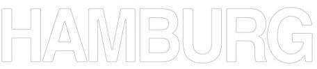 Eurographics Art Words AW-DF2080, 3D Buchstaben HAMBURG, Wandtattoo, weiß, 60 x 25 x 1,4 cm
