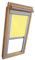 Hochwertiges Verdunkelungsrollo Rollo mit Seitenschienen für Velux DKL Y-EP VL Y,VU Y,VK,VKU Y85 gelb // Verdunkelungsrollo/Verdunkelungs-Rollo/Fensterrollo