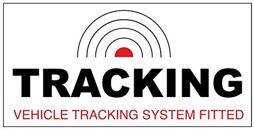 Pack of 2 Tracking Vehicle Tracking Tracker System Fitted Self Adhasive Vinyl Car Ster Decals Ideal for Window or Dashboard 76mm by 38mm Each