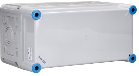 Hensel Mi-Leergehäuse Mi 0101 mit Deckel grau | Industriegehäuse mit leichter Installation, modular erweiterbar, 275x125x146 mm