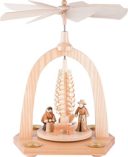 Theo Lorenz Weihnachtspyramide 1-stöckige Pyramide - Krippe - 23 cm - Original Erzgebirge