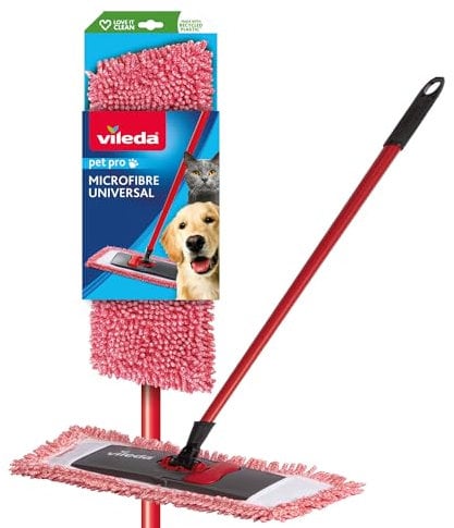 Vileda 140993 Style de Chenilla mopa para Fregar Suelos Sistema Estilo, 100% poliéster, Rojo, 0,9 x 0,9 x 16 cm
