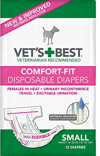 Vet's Best Comfort-Fit Einweg-Hundewindeln, klein (12er Packung)