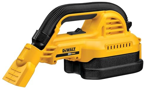 DEWALT 20V MAX Cordless Vacuum, Wet/Dry, Portable, 1/2-Gallon, Tool Only (DCV517B), Black
