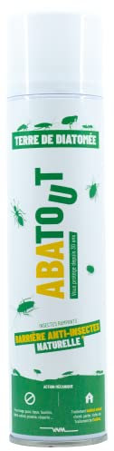 ABATOUT - Barrière Anti-Insectes - Terre de Diatomé - Naturel - Contre les Rampants - Action Mécanique - 520 ml