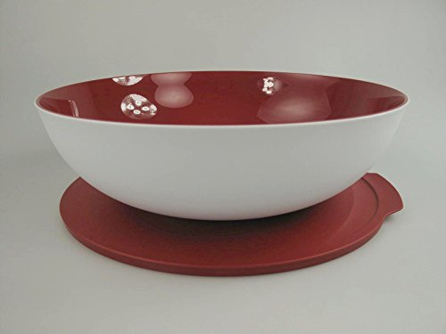 TUPPERWARE Allegra 3,5 L rot weiß Servier Schüssel Schale Servierschalen
