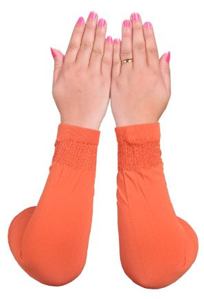 Egypt Bazar Elegante Armstulpen Hijab - Islamische Gebetskleidung (Orange)