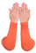 Egypt Bazar Elegante Armstulpen Hijab - Islamische Gebetskleidung (Orange)