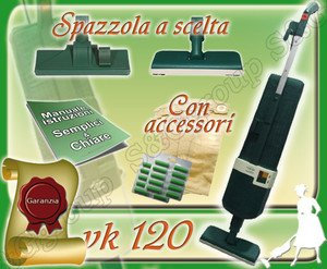 ASPIRAPOLVERE Usato GARANTITO VORWERK Folletto Kobold VK 120 GARANTITO Scopa