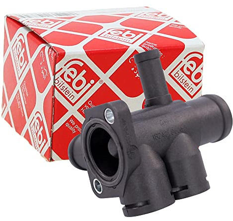 febi bilstein 18242 Kühlwasserflansch für Zylinderkopf, 1 Stück | Kompatibel mit: VW GOLF I Cabriolet, GOLF II, JETTA II, PASSAT B3/B4, PASSAT B3/B4 Variant, TRANSPORTER T4 Bus