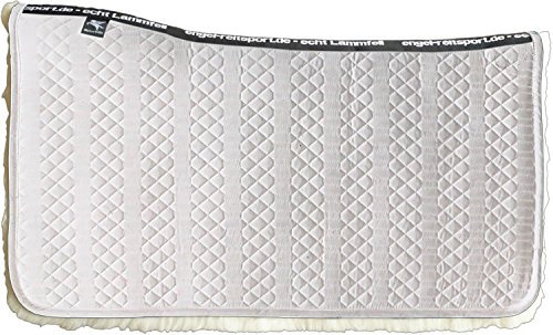 Engel Reitsport Lammfell Western Squarepad WPAD1-U-WEI-WEI Stoff Weiss Fell Weiss