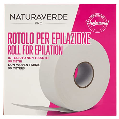 Naturaverde | PRO - Rotolo per Epilazione in Tessuto non Tessuto, Rotolo di Strisce per Epilazione in TNT, Rotolo Epilazione, 90 metri
