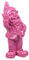 STONE-LITE Figur – Gartenzwerg mit dem Finger – 20 cm – Fuchsia – lustiges Geschenk