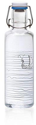 soulbottle 0,6l • Heimat.Wasser“ • Trinkflasche aus Glas • vegan, plastikfrei, klimaneutral