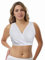Underworks USA Arthritis-BH mit Klettverschluss - Schlaf Freizeit Still-BH 3X Weiß, Weiss/opulenter Garten, XXX-Large