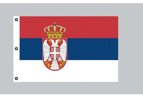 Everflag Riesen-Flagge: Serbien mit Wappen 150cm x 250cm