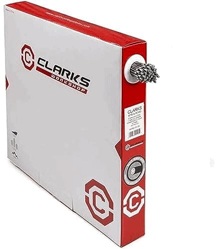 Clarks Universal Galvanised Gear Wire - Pack of 100 x 2275mm Steel Inner Gear Wire Kit and All Fittings for MTB, Hybrid & Road Bikes, Black