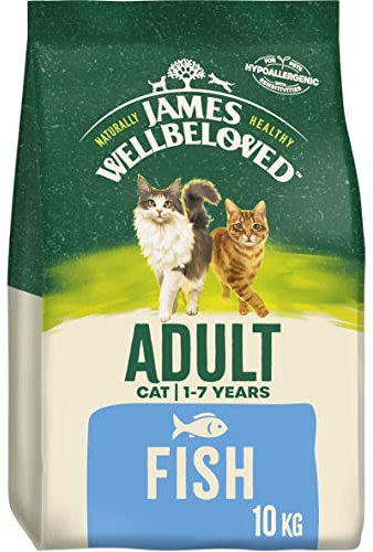 James Wellbeloved Adult Fish 10 kg Bags, Hypoallergenic Dry Cat Food