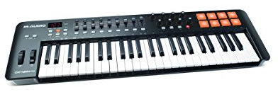 M-Audio Oxygen 49 IV - Clavier Maître MIDI 49 Touches avec 8 Pads Sensibles à La Vélocité et Boutons de Contrôles Assignables avec VIP 3 et Pack de Logiciels Inclus, Noir