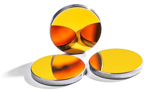 MCWlaser 3PCS Si CO2 Laser Spiegel 19mm Silicon CO2 Laser Reflective Mirrors Durchmesser: 19 mm für CO2 Lasergravurschneiden 40W-400W