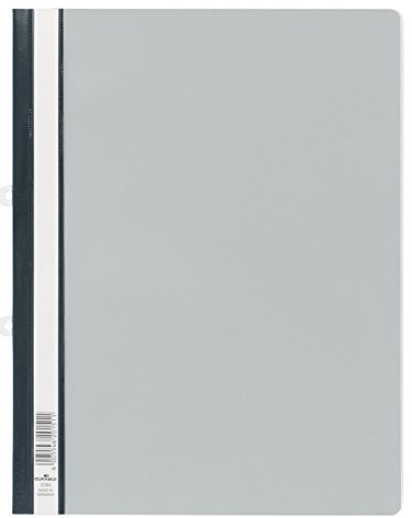 DURABLE Hunke & Jochheim Sichthefter mit Abheftschieber, Hartfolie, 0,16 mm, DIN A4, 280 x 330 mm, grau