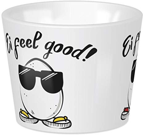 GRUSS & CO 45381 Eierbecher Schaf, Ei feel good, 4 cm x 5 cm, Porzellan
