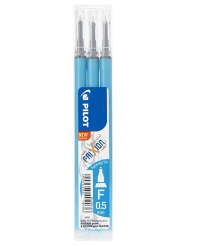 Pilot Frixion-Point Tintenroller Ersatzminen, feine Spitze, Dreierset, Türkis