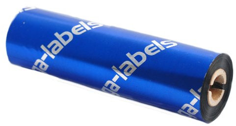 zega-labels Thermotransfer Farbband 110 mm x 74 m - zega blue (Wachs Premium) - für Zebra ZD/GK/GX/GC/TLP - 1/2 Zoll Kern Ø 12,7 mm - für Papieretiketten