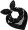 Tobeni 000803 Damen Herren Nickituch Kopftuch Bandana Halstuch Punkte Baumwolle Unisex Farbe Schwarz Grösse 55 cm x 55 cm