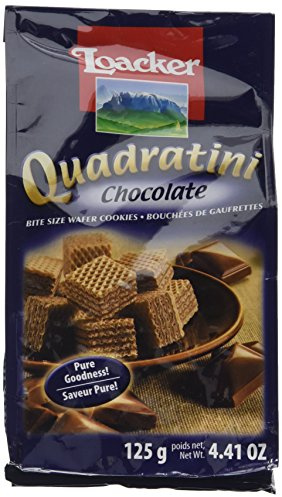 Loacker Chocolate Quadratini Wafer Biscuits 125 g (Pack of 6)