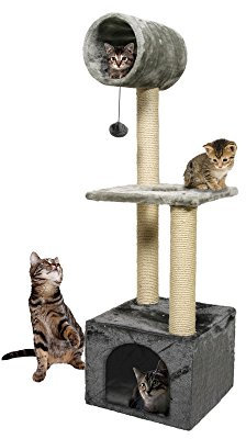ARBRE A CHAT PERCHE TRIO GRIS