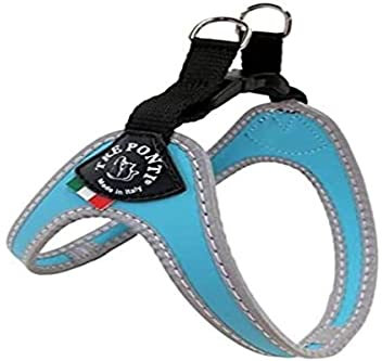 Tre Ponti Geschirr für Hunde / Farbe Blau / Gr.2 bis ca. 5kg Brustumfang 33-37cm