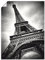 ARTLAND Wanddeko Poster & Kunstdrucke Wandposter 30 x 40 cm Frankreich Paris Architektur Eiffelturm Eisen Schwarz Weiß Q2ZC