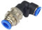 Pneumatik Winkel-Schottverschraubung - Push In Steckanschluss - Steckverbinder - Fitting (6mm Schlauchanschluss)