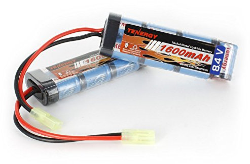 2 pcs Tenergy 8.4V 1600mAh NiMH Flat Battery Packs for Airsoft Guns
