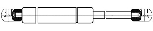 MAPCO 20184 Heckklappendämpfer Länge:526mm 520N Hub: 205mm Kompatibel mit RENAULT Espace 2 J/S63 6025101952 | 20184 Kompatibel mit Espace II (J/S63_)
