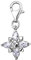 Quiges Charms Anhänger Blumchen Zirkonia Versilbert Damen Schmuck für Bettelarmband