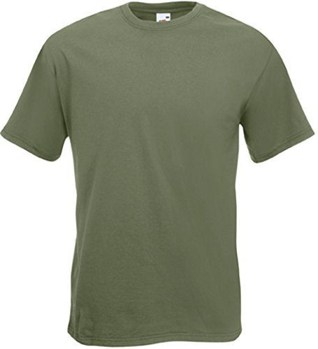 Fruit of the Loom Men Super Premium Short Sleeve T-shirt - Classic Olive, Medium