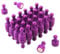 Purple Skittle Magnet for Fridge, Office, Whiteboard, Noticeboard, Filing Cabinet - 12mm dia x 21mm tall - Pack of 48