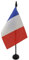 AZ FLAG - Drapeau De Table France - 15x10 cm - Mini Drapeau Français De Bureau 100% Polyester Avec Hampe De 25cm Et Socle En Plastique Noir
