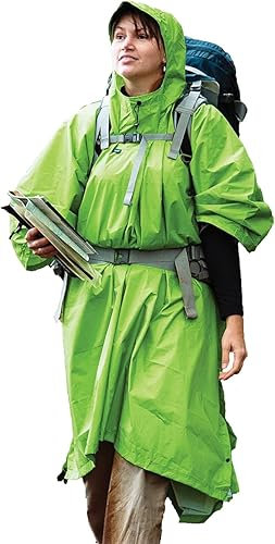 Sea to Summit - Nylon Poncho & Tarp - Leichter & Wasserdichter Regenschutz - Mit Kapuze - Schützt großen Rucksack - Zeltplane für 2 Personen - Wandern - Apple Green - 400 g
