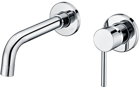 sumerain Badarmaturen Wundmontage, Einhebelgriff mit Messing-Rough-in-Ventil in modernem Chrom-Finish