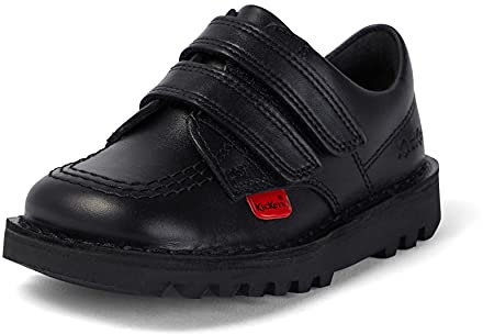 Kickers Kick Lo Velcro Toddlers i Core Black Leather Shoes, EU 30