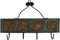 GURU SHOP Indischer Vintage Holz Wandhaken `Muschel`, Hakenleiste, Schlüsselbrett, Grün, 25x42x3 cm