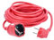 as - Schwabe alargador de Cables 10 m H05VV-F 3G1,5 - Cable de extensión 230 V / 16 A / 3.500 W - Enchufe y Enchufe Hembra con Toma de Tierra - protección contra cuerpos extraños IP20 - Rojo, 51013