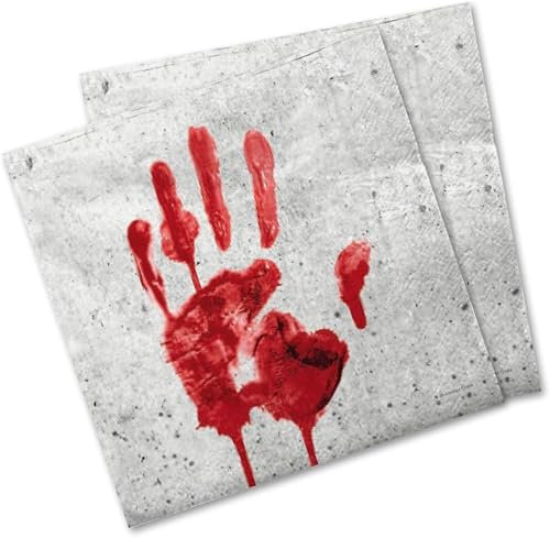 20 Servietten 3 lagig * Halloween * in 33x33 cm von DH-Konzept // Servietten Party Geburtstag Horror Zombie Gruseln Schream Blut Halloween Scream Schock
