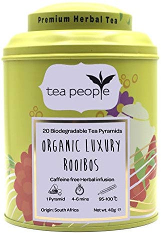 Tea People Organic Luxury Rooibos Tea Pyramids Tea Caddy (Pack of 20)
