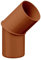 INEFA Regenrohrbogen 45 Grad für Fallrohr, PVC DN100 / 100mm Braun Verbindungsstück Dachrinnenzubehör, einfache Steckmontage, Made in Germany