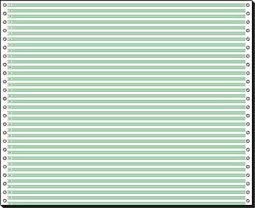 Endlospapier A3 quer 12 Zoll x 375 mm 60 g Leselinien 2000 Blatt | 91000, 1fach Druckerpapier